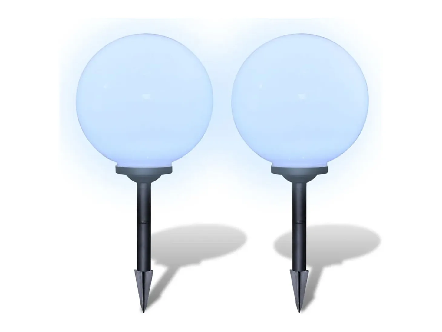Lámparas de camino de jardín 2 uds LED 30 cm con pincho ES309183