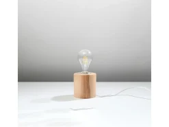 Lámparas de escritorio Nalvado escandinavo de madera - 1 fuentes luminosas 3000K - L.10 x A.10 cm - madera natural