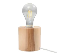 Lámparas de escritorio Nalvado escandinavo de madera - 1 fuentes luminosas 3000K - L.10 x A.10 cm - madera natural