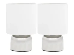 Lámparas de mesa táctiles 2 unidades blanco E14 ES144319