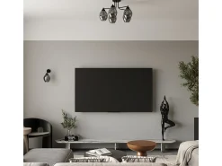 Lámparas de pared Allivon moderno de acero - 1 fuentes luminosas 3000K - L.25 x A.29 cm - negro