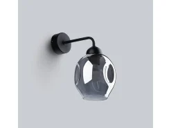 Lámparas de pared Allivon moderno de acero - 1 fuentes luminosas 3000K - L.25 x A.29 cm - negro