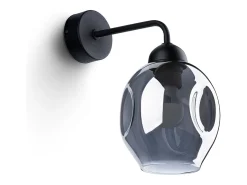 Lámparas de pared Allivon moderno de acero - 1 fuentes luminosas 4000K - L.25 x A.29 cm - negro