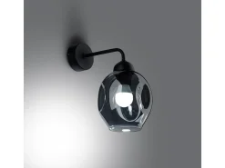 Lámparas de pared Allivon moderno de acero - 1 fuentes luminosas 4000K - L.25 x A.29 cm - negro