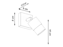 Lámparas de pared Alvor moderno de acero - 1 fuentes luminosas 3000K - L.8 x A.16 cm - negro/cromo