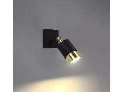 Lámparas de pared Alvor moderno de acero - 1 fuentes luminosas 4000K - L.8 x A.16 cm - oro negro