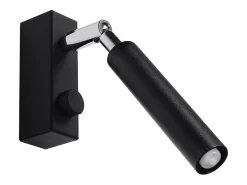 Lámparas de pared Astix moderno de aluminio - 1 fuentes luminosas 3000K - L.3 x A.20 cm - negro