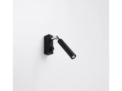 Lámparas de pared Astix moderno de aluminio - 1 fuentes luminosas 3000K - L.3 x A.20 cm - negro