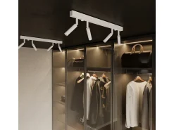 Lámparas de pared Astix moderno de aluminio - 1 fuentes luminosas 4000K - L.3 x A.20 cm - blanco