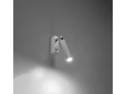 Lámparas de pared Astix moderno de aluminio - 1 fuentes luminosas 4000K - L.3 x A.20 cm - blanco