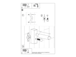 Lámparas de pared Astix moderno de aluminio - 1 fuentes luminosas 3000K - L.3 x A.20 cm - blanco