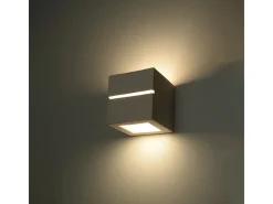 Lámparas de pared Astra line moderno de cerámica - 1 fuentes luminosas 4000K - L.14 x A.14 cm - blanco