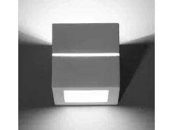 Lámparas de pared Astra line moderno de cerámica - 1 fuentes luminosas 3000K - L.14 x A.14 cm - blanco
