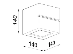 Lámparas de pared Astra line moderno de cerámica - 1 fuentes luminosas 3000K - L.14 x A.14 cm - blanco
