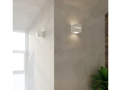 Lámparas de pared Astra line moderno de cerámica - 1 fuentes luminosas 3000K - L.14 x A.14 cm - blanco