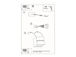 Lámparas de pared Astra line moderno de cerámica - 1 fuentes luminosas 3000K - L.14 x A.14 cm - blanco