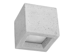 Lámparas de pared Astra moderno de hormigón/vidrio - 1 fuentes luminosas 4000K - L.12 x A.10 cm - gris