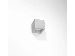 Lámparas de pared Astra moderno de hormigón/vidrio - 1 fuentes luminosas 3000K - L.12 x A.10 cm - gris