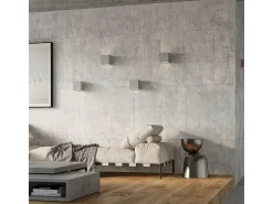 Lámparas de pared Astra moderno de hormigón/vidrio - 1 fuentes luminosas 3000K - L.12 x A.10 cm - gris