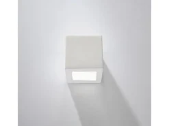Lámparas de pared Astra moderno de cerámica/vidrio - 1 fuentes luminosas 3000K - L.14 x A.14 cm - blanco