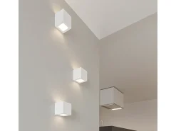 Lámparas de pared Astra moderno de cerámica/vidrio - 1 fuentes luminosas 4000K - L.14 x A.14 cm - blanco