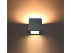 Lámparas de pared Astra moderno de cerámica/vidrio - 1 fuentes luminosas 4000K - L.14 x A.14 cm - gris