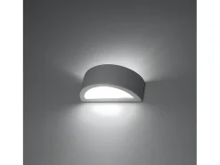 Lámparas De Pared Atena Moderno De Cerámica - 1 Fuentes Luminosas - L.30 X A.15 Cm - Blanco