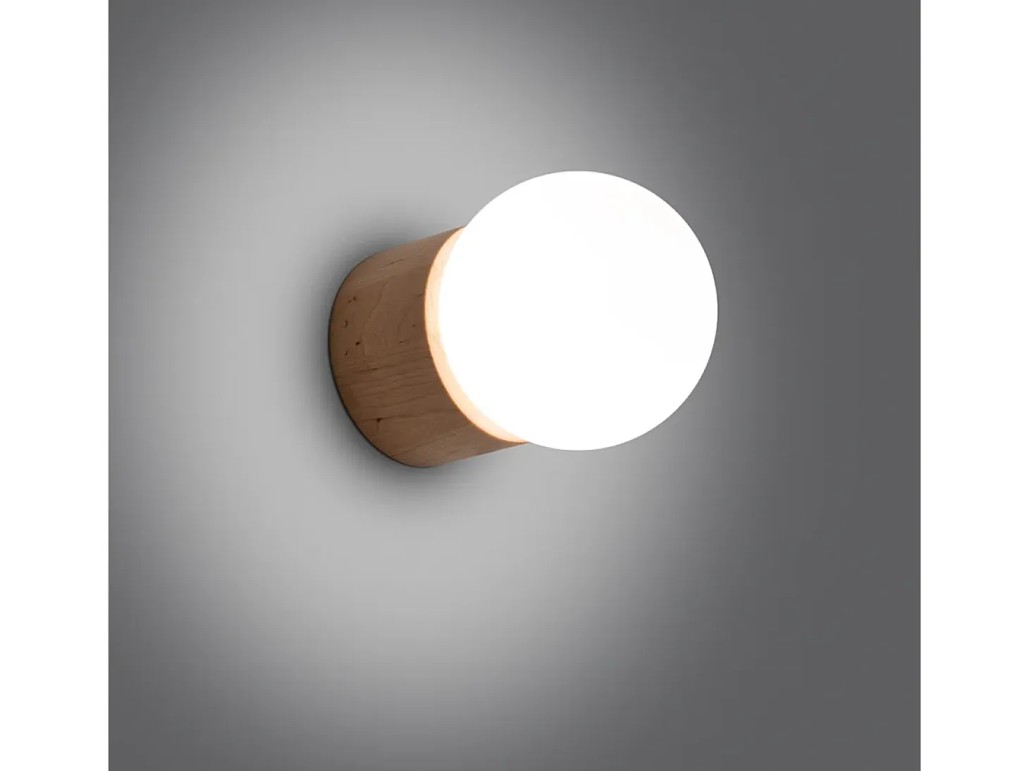 Lámparas De Pared Boomo Moderno De Madera - 1 Fuentes Luminosas - L.12 X A.12 Cm - Madera Natural