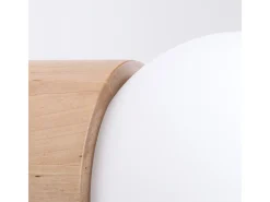 Lámparas De Pared Boomo Moderno De Madera - 1 Fuentes Luminosas - L.12 X A.12 Cm - Madera Natural