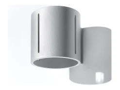 Lámparas de pared Brich moderno de aluminio - 1 fuentes luminosas 3000K - L.10 x A.10 cm - gris