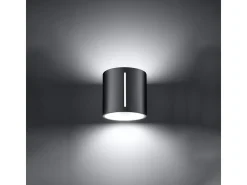 Lámparas de pared Brich moderno de aluminio - 1 fuentes luminosas 3000K - L.10 x A.10 cm - gris