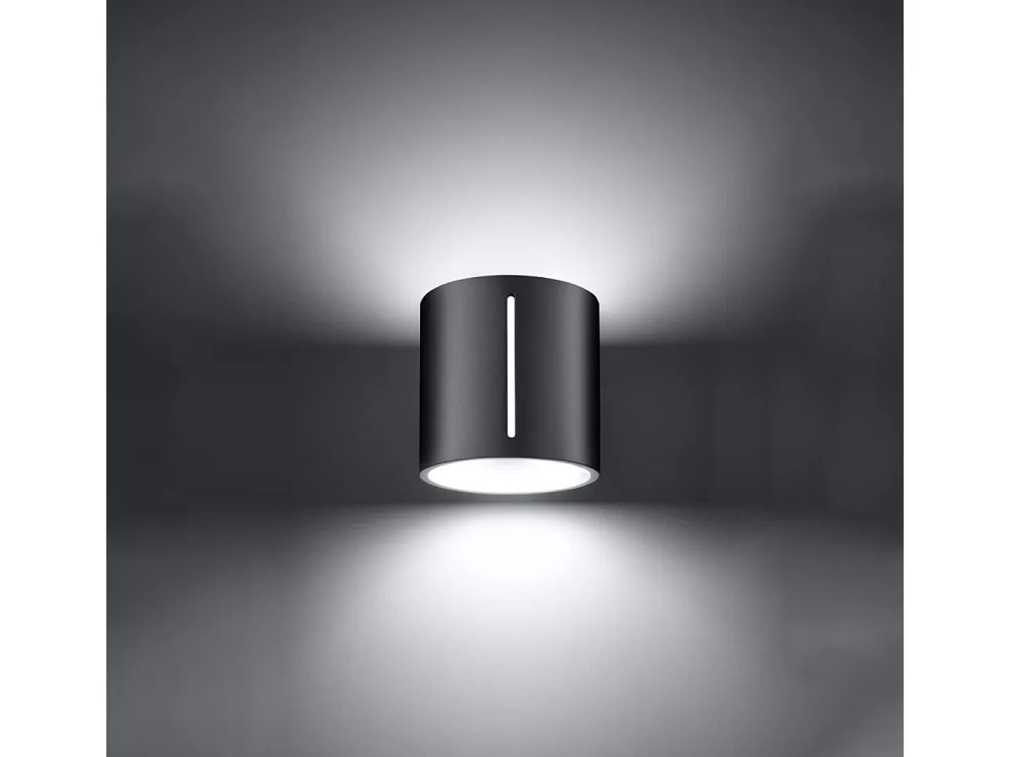 Lámparas de pared Brich moderno de aluminio - 1 fuentes luminosas 3000K - L.10 x A.10 cm - gris