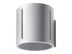 Lámparas de pared Brich moderno de aluminio - 1 fuentes luminosas 4000K - L.10 x A.10 cm - gris
