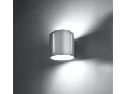 Lámparas de pared Brich moderno de aluminio - 1 fuentes luminosas 4000K - L.10 x A.10 cm - blanco