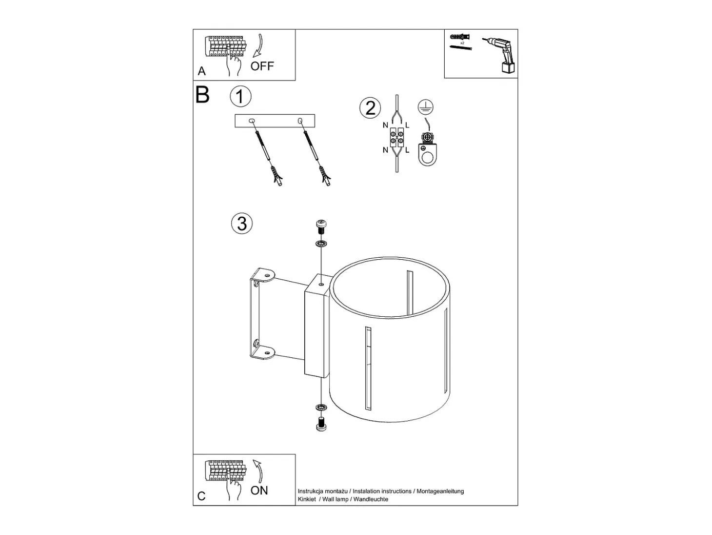 Lámparas de pared Brich moderno de aluminio - 1 fuentes luminosas 4000K - L.10 x A.10 cm - blanco