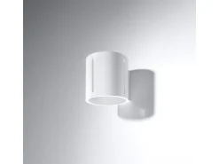 Lámparas de pared Brich moderno de aluminio - 1 fuentes luminosas 3000K - L.10 x A.10 cm - blanco
