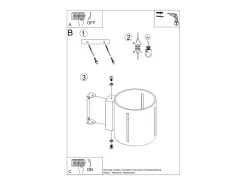 Lámparas de pared Brich moderno de aluminio - 1 fuentes luminosas 3000K - L.10 x A.10 cm - negro