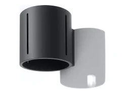 Lámparas de pared Brich moderno de aluminio - 1 fuentes luminosas 3000K - L.10 x A.10 cm - negro