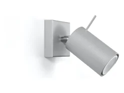 Lámparas de pared Briix moderno de acero - 1 fuentes luminosas 3000K - L.8 x A.8 cm - gris