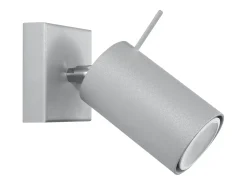 Lámparas de pared Briix moderno de acero - 1 fuentes luminosas 3000K - L.8 x A.8 cm - gris