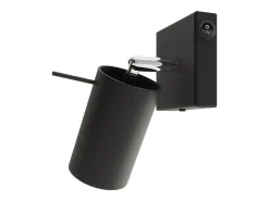 Lámparas de pared Briix moderno de acero - 1 fuentes luminosas 3000K - L.8 x A.16 cm - negro