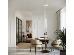 Lámparas de pared Brill moderno de acero - 2 fuentes luminosas 3000K - L.2,5 x A.50 cm - blanco