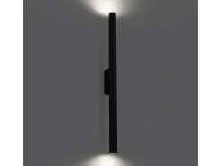 Lámparas de pared Brill moderno de acero - 2 fuentes luminosas 4000K - L.2,5 x A.50 cm - negro