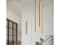Lámparas de pared Brill moderno de acero - 2 fuentes luminosas 4000K - L.2,5 x A.50 cm - dorado