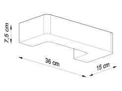 Lámparas de pared Briow moderno de cerámica - 1 fuentes luminosas 3000K - L.36 x A.7,5 cm - blanco