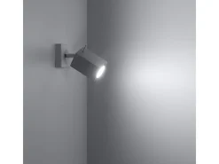Lámparas de pared Briow moderno de acero - 1 fuentes luminosas 4000K - L.8 x A.8 cm - blanco