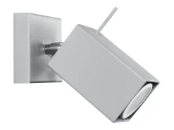 Lámparas de pared Briow moderno de acero - 1 fuentes luminosas 3000K - L.8 x A.8 cm - gris