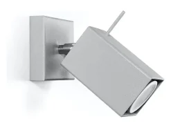 Lámparas de pared Briow moderno de acero - 1 fuentes luminosas 3000K - L.8 x A.8 cm - gris