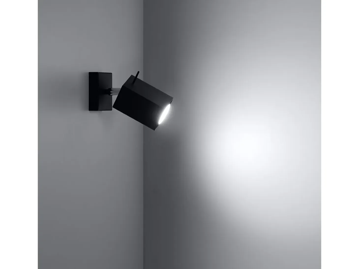 Lámparas de pared Briow moderno de acero - 1 fuentes luminosas 4000K - L.8 x A.8 cm - negro