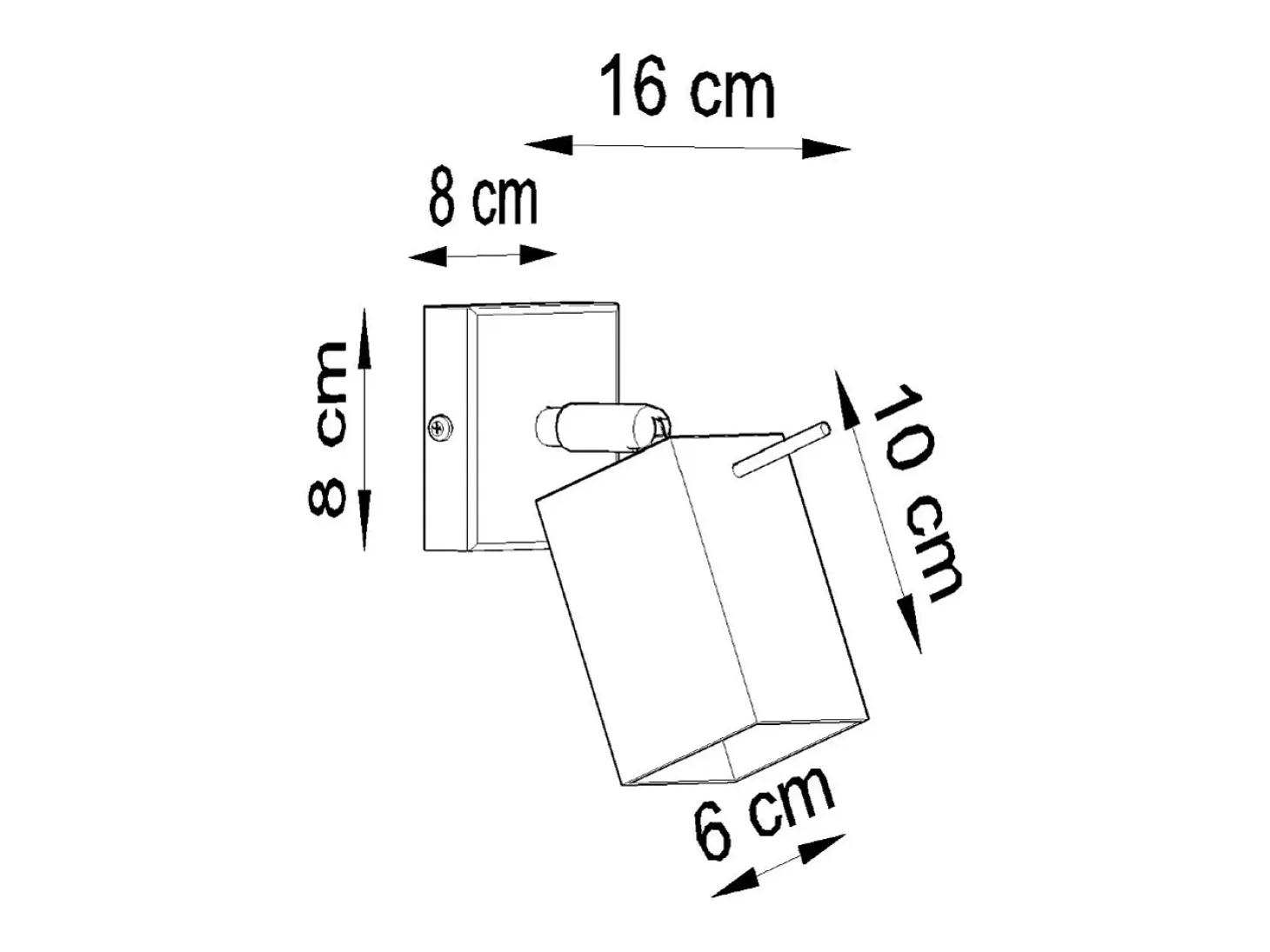 Lámparas de pared Briow moderno de acero - 1 fuentes luminosas 4000K - L.8 x A.8 cm - gris